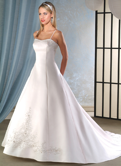 Modest Embroidered Bridal Gown / Wedding Dress BO002